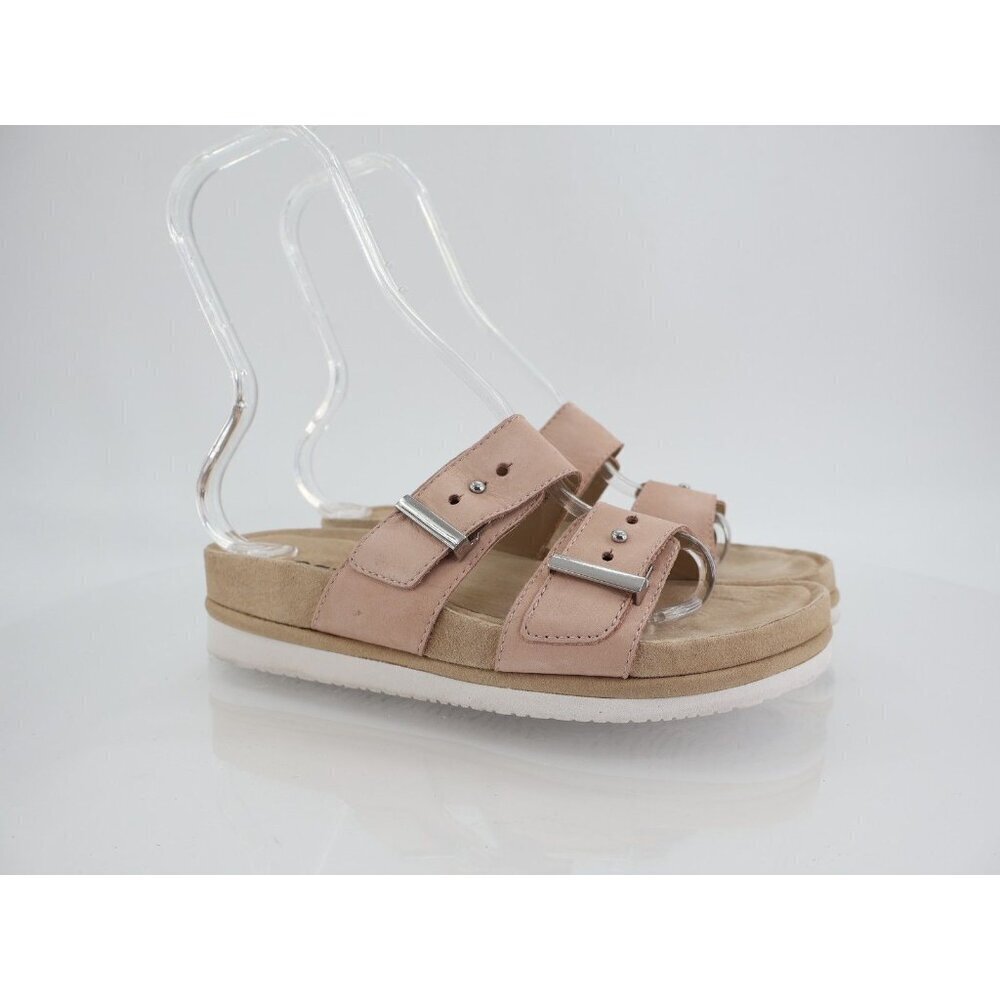 Earth Women's Canyon Ruby Sandal Size 7 Low Wedge Slide Blush Straps Buckle - Picture 2 of 14